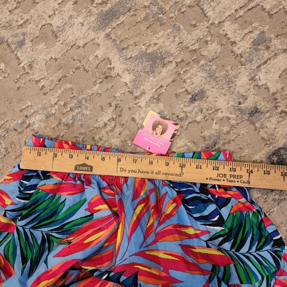 NWT Tabitha Brown × Target Pull On Tiered Vibrant Tropical Floral Midi Skirt XXS - Picture 7 of 14